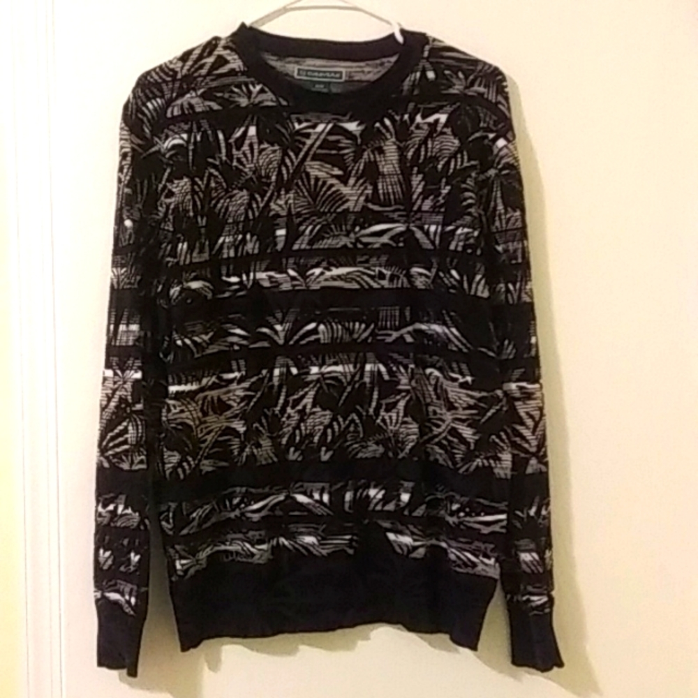 CubAvera Mens Palm Tree Pullover Sweater, Blue